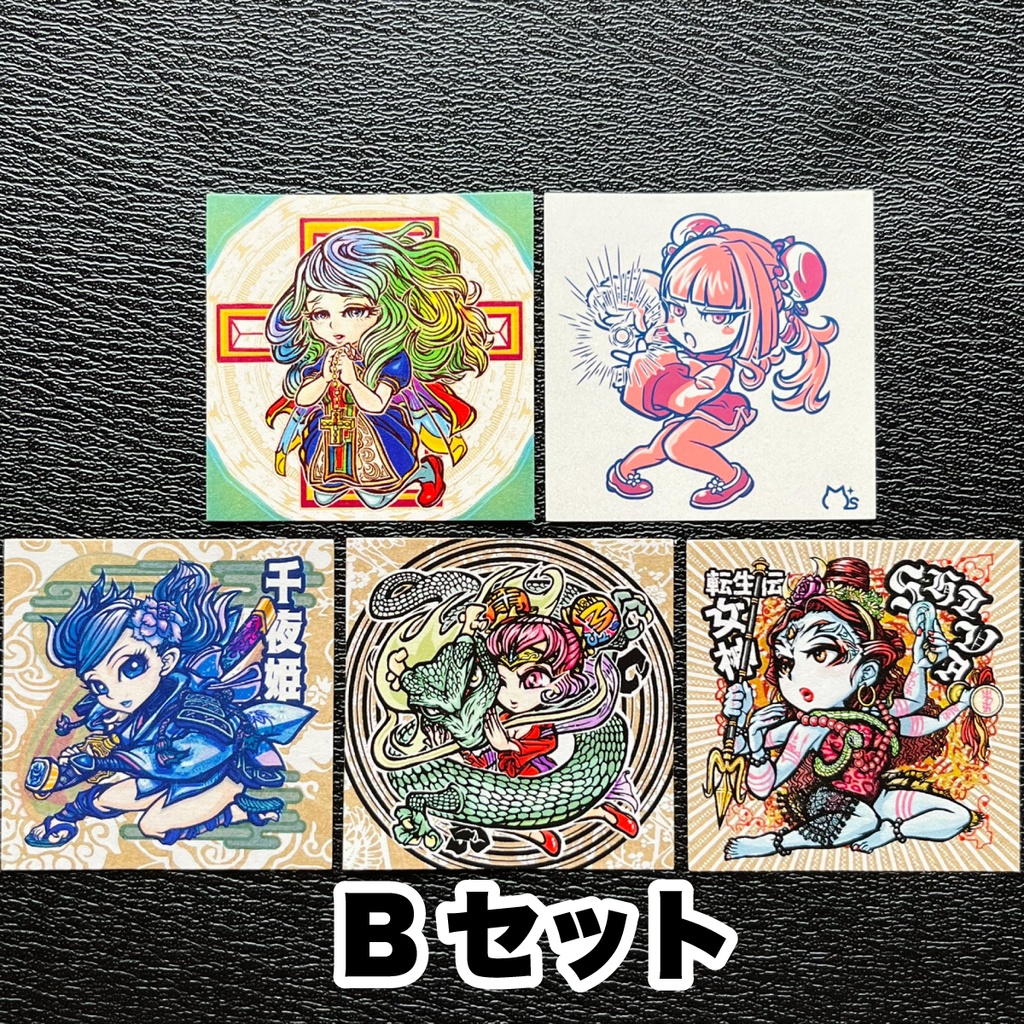 クラフト紙×白インク&パール紙シール