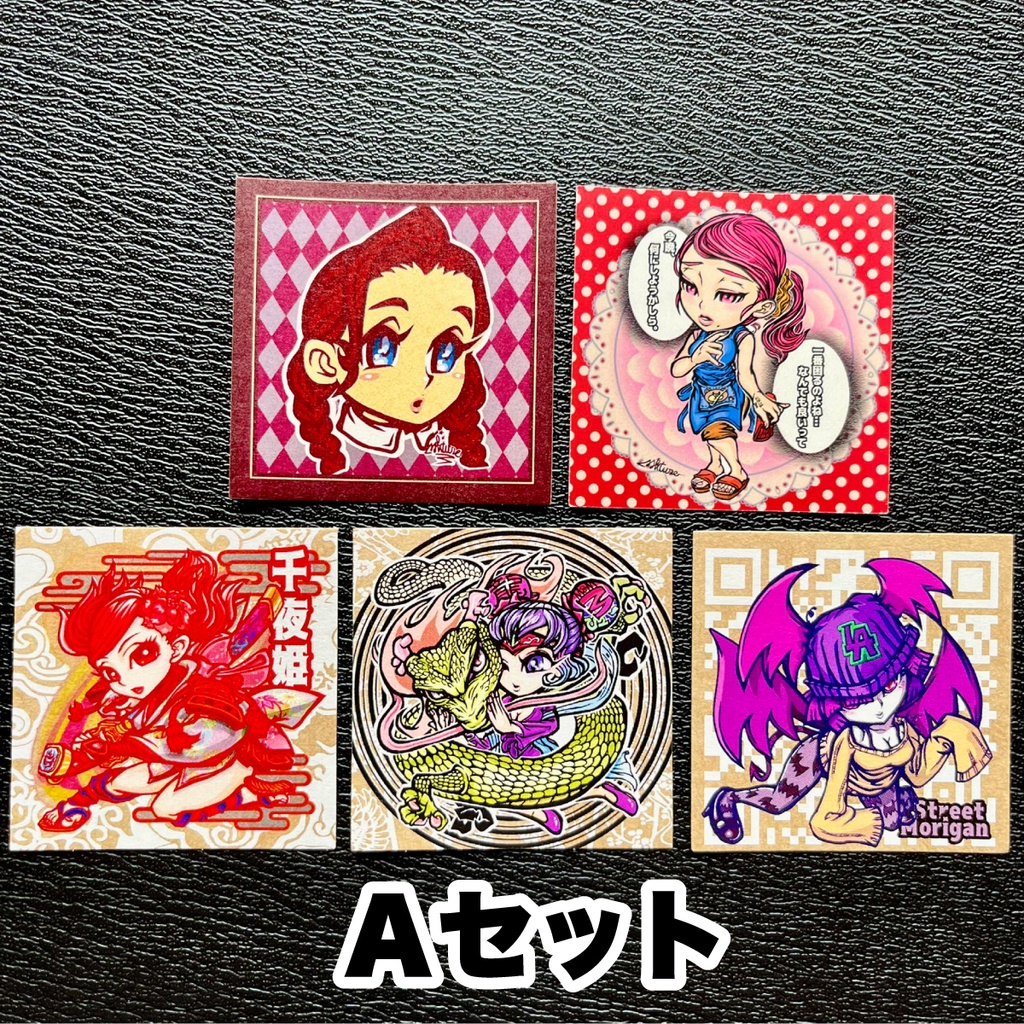 クラフト紙×白インク&パール紙シール