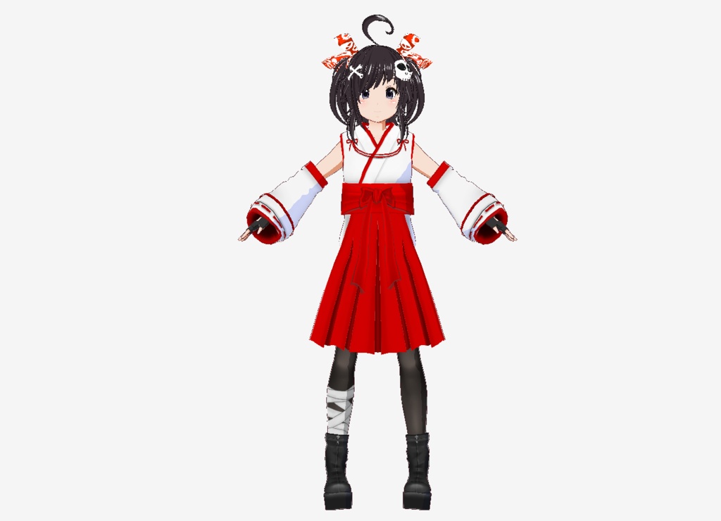 Vroid衣装 巫女服ショート