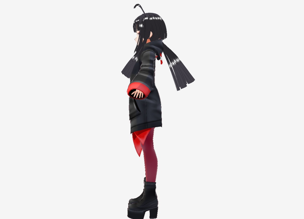 Vroid衣装 胸空きパーカー