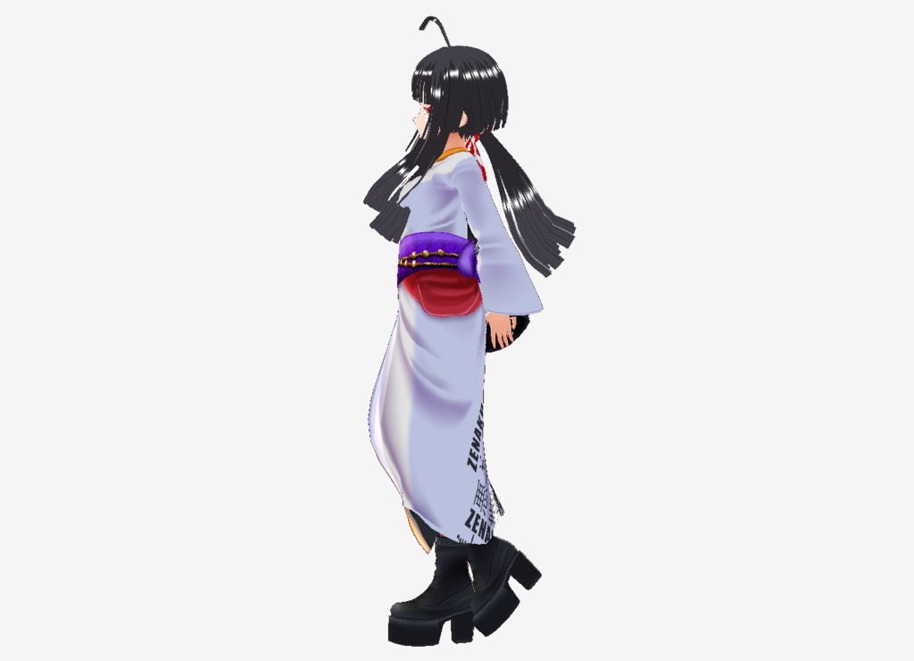 Vroid衣装 漢字プリント和装