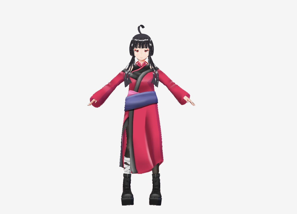 Vroid衣装 無地崩し衣装