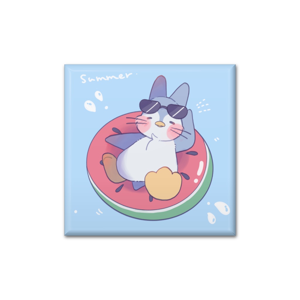 🤍ねこペンsummer 缶バッジ