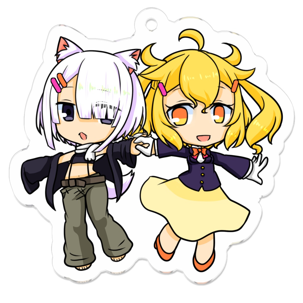 かぶまど手繋ぎキーホルダー