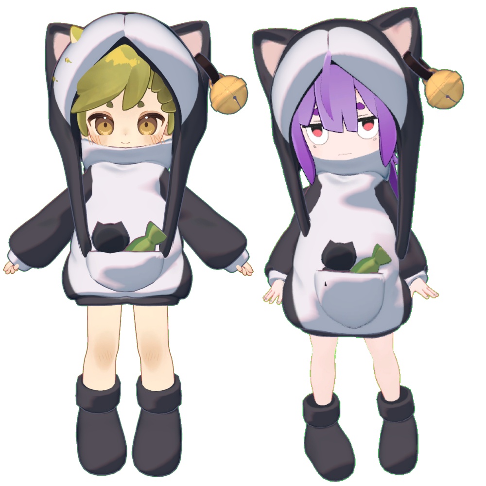 【あやしいそしき・まめふれんず対応】もふもふねこきぐるみ【3Dモデル】