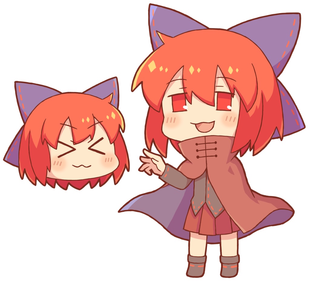 デフォルメばんきちゃんのステッカー(おまんじゅうありバージョン)