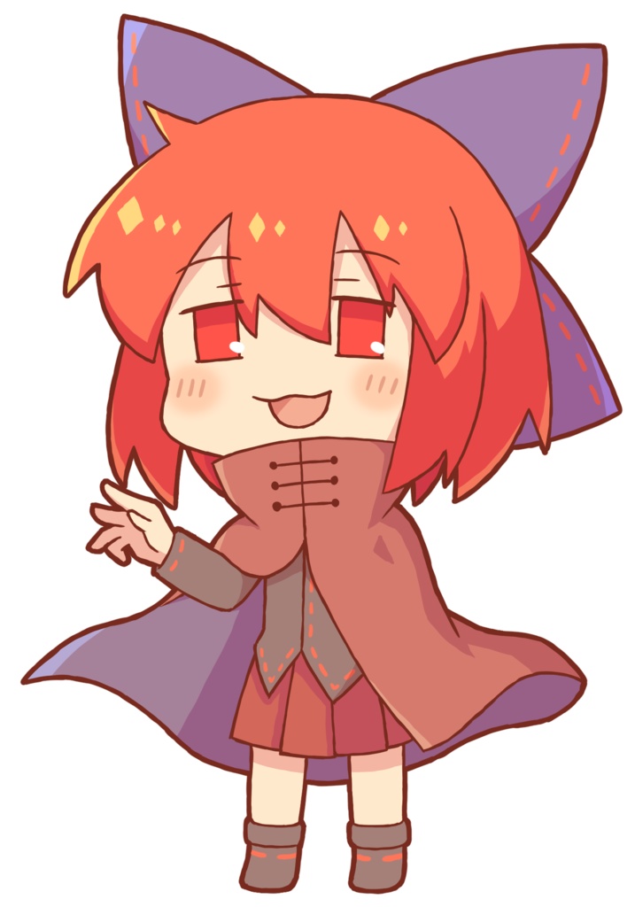 デフォルメばんきちゃんのステッカー(おまんじゅうなしバージョン)