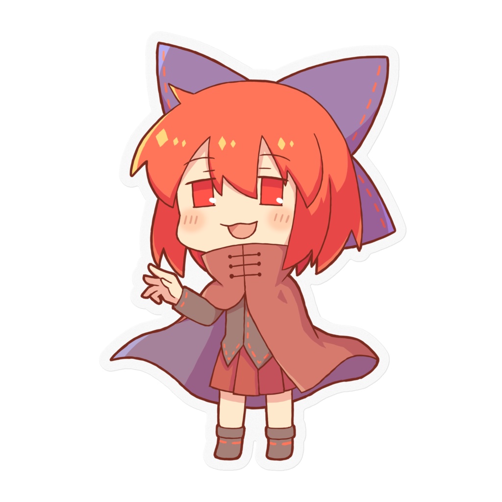 デフォルメばんきちゃんのステッカー(おまんじゅうなしバージョン)