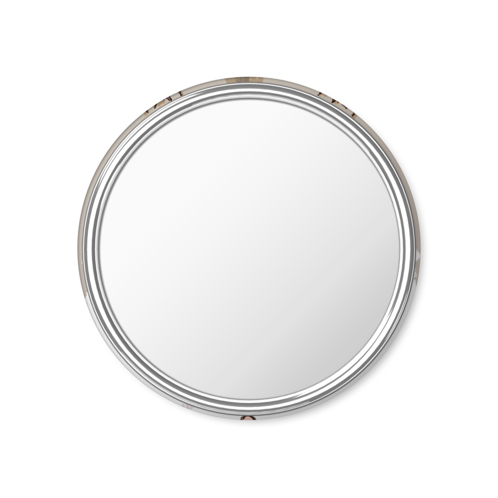 はむまる缶ミラー(グレー)