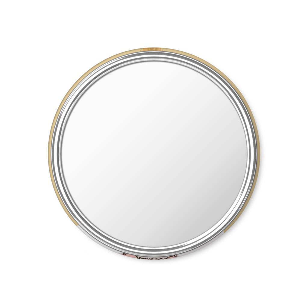 はむまる缶ミラー(ブラウン)