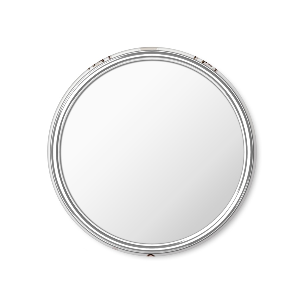 はむまる缶ミラー(ホワイト)