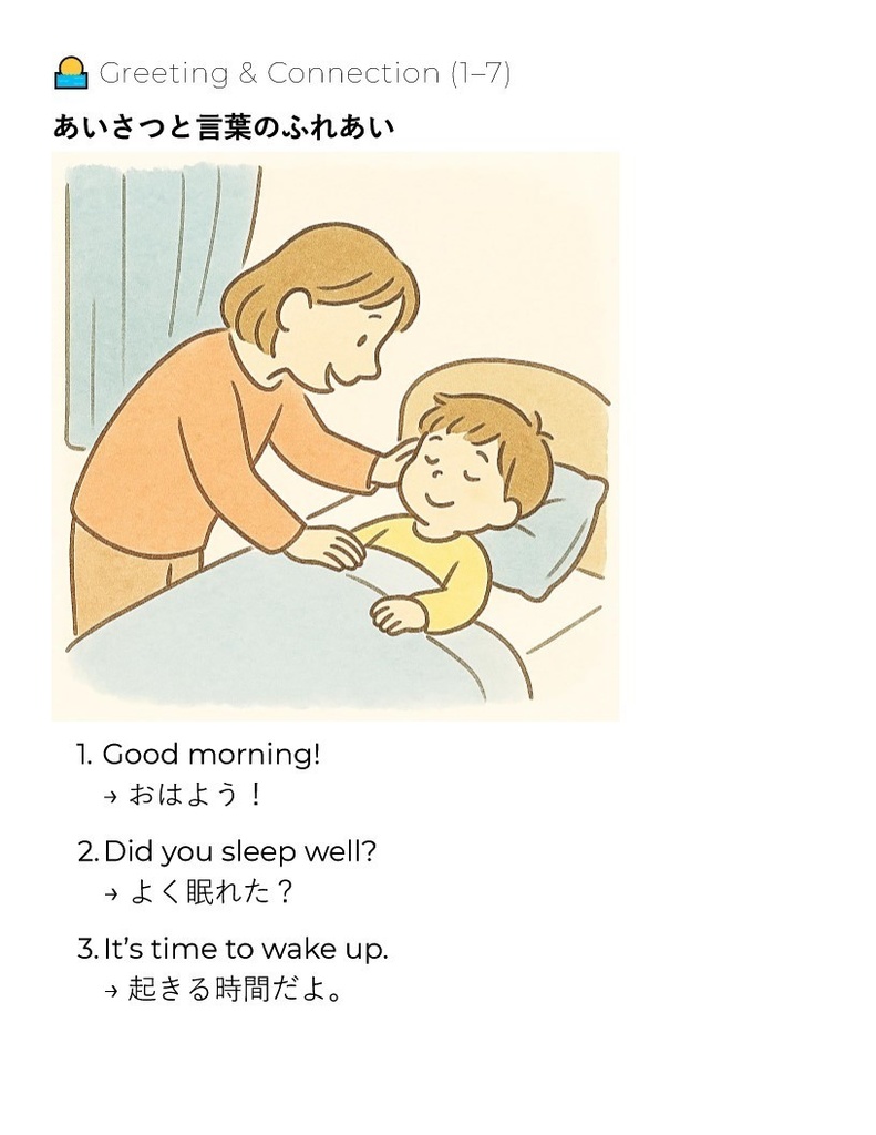 毎日、子どもに英語で話しかけよう 朝の4冊セット(Complete Morning Set)【PDF】