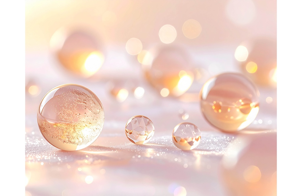 ガラス球とクリスタルオーブ背景