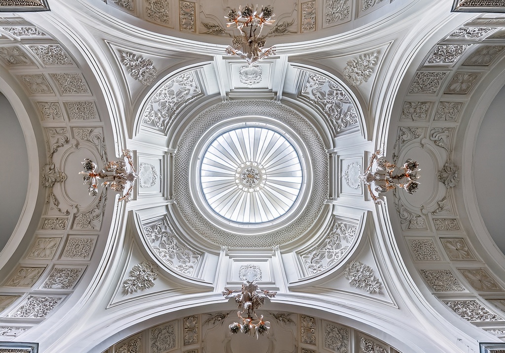 華麗な装飾ドーム天井背景