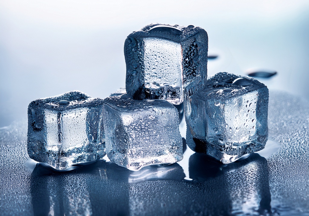 氷のクローズアップテクスチャ背景