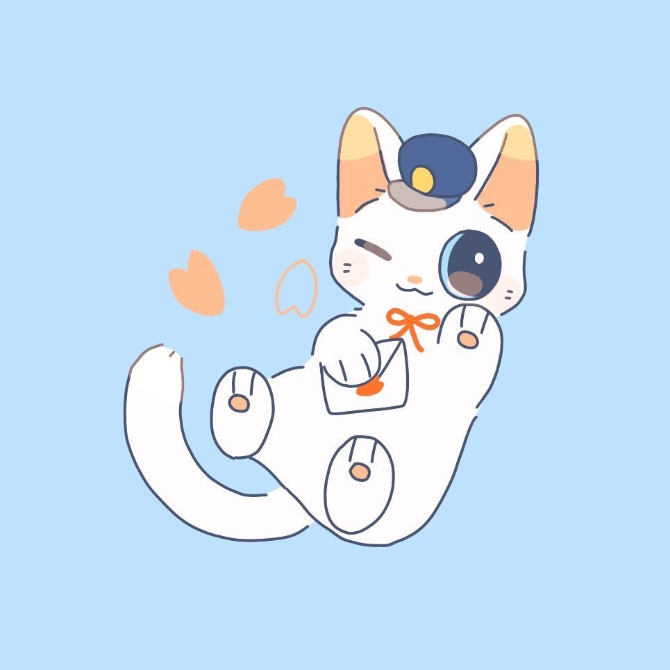 こねこの郵便屋さんアクリルキーホルダー