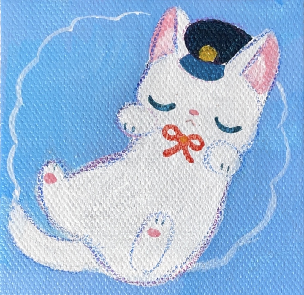 ミニキャンバス原画 おやすみ