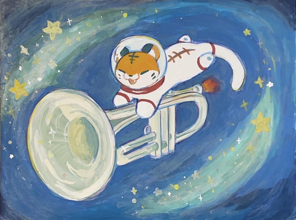 アクリル原画 ロケットトランペット
