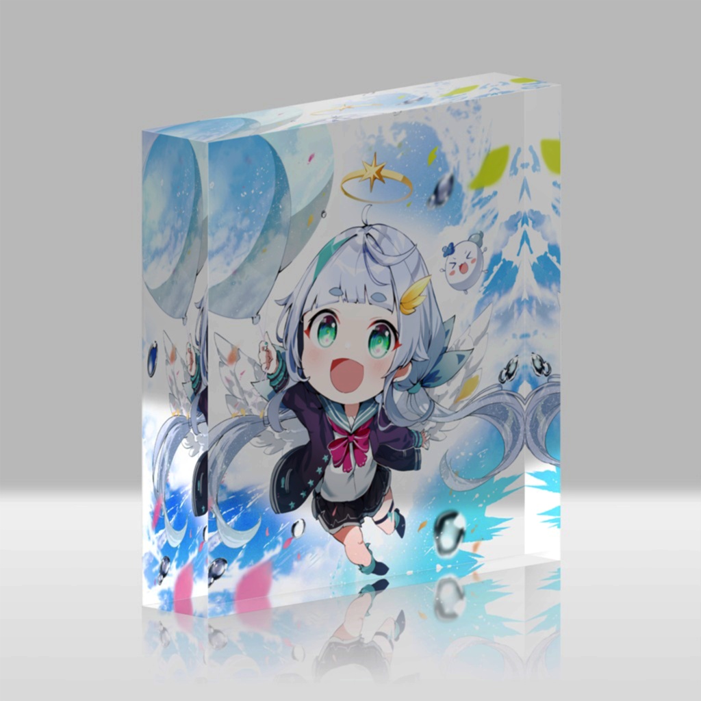 空飛ぶポカとあわ丸 アクリルブロック