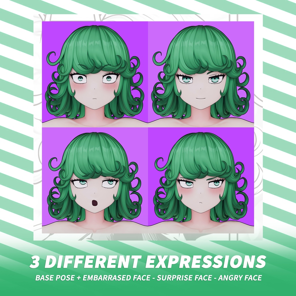 Tatsumaki Model (T Pose + Outfit Variations)
