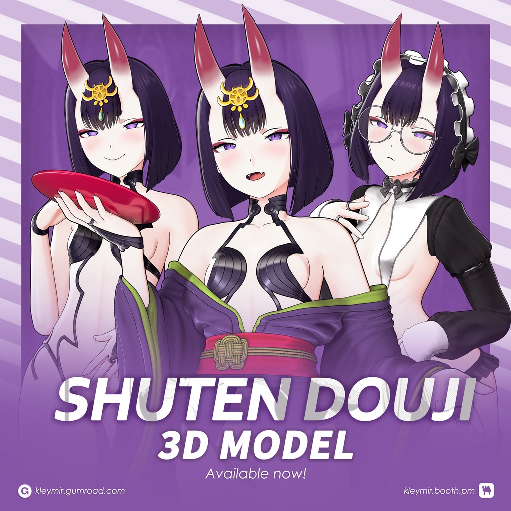 Shuten Douji Model (T Pose + Outfit Variations)