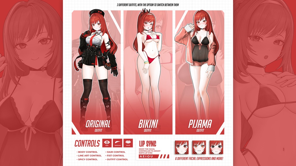 Rapi Model (T Pose + Outfit Variations)