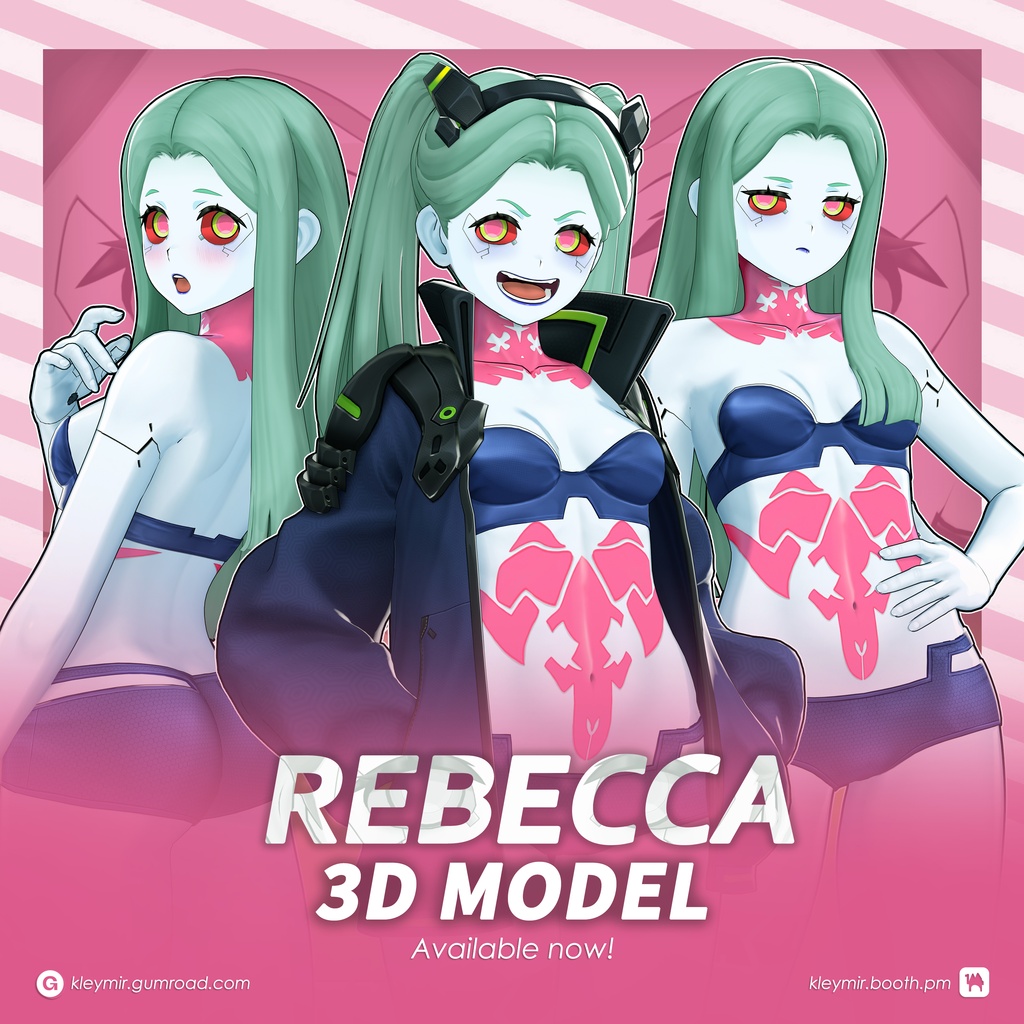 Rebecca Model (T Pose + Outfit Variations)
