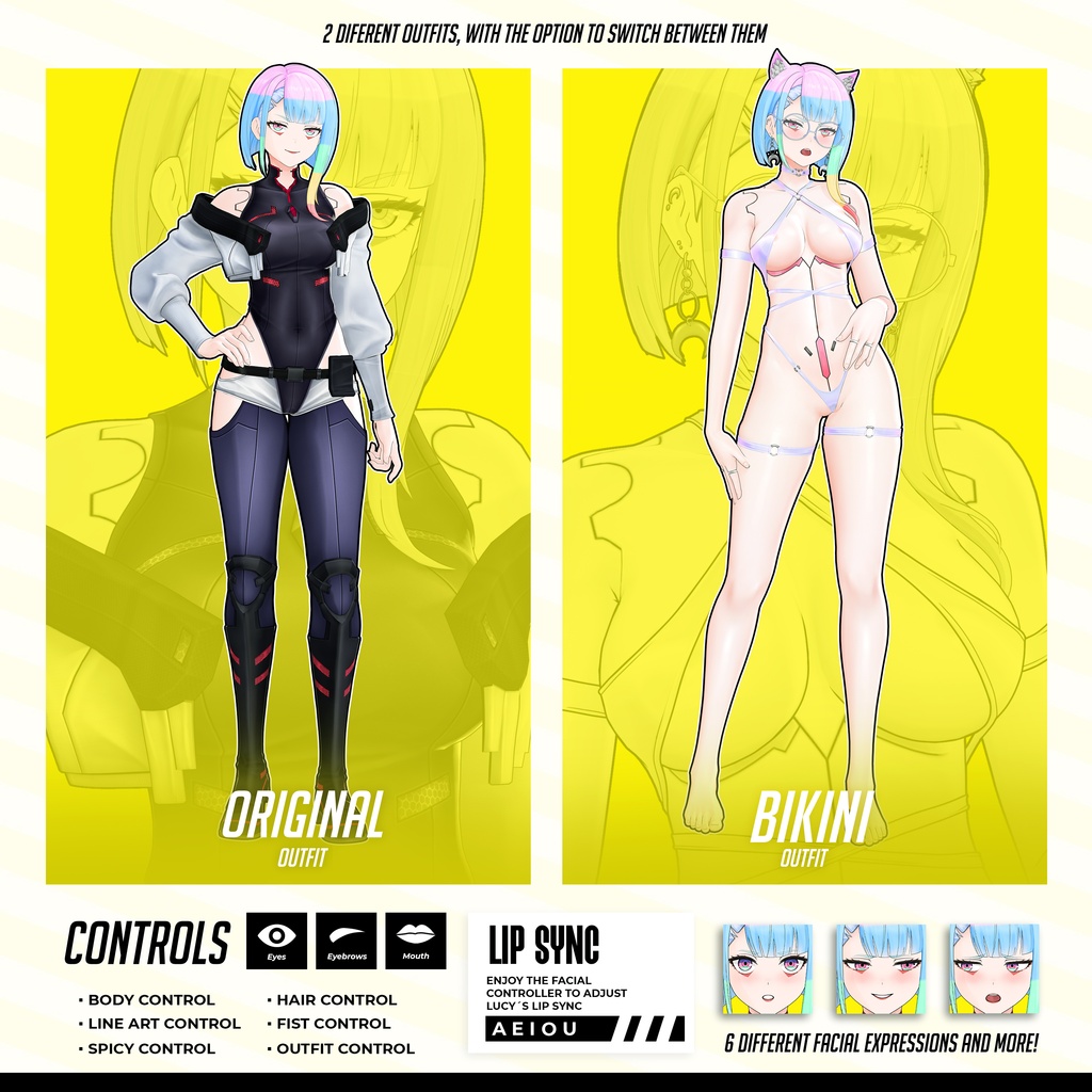 Lucy Model (T Pose + Outfit Variations)