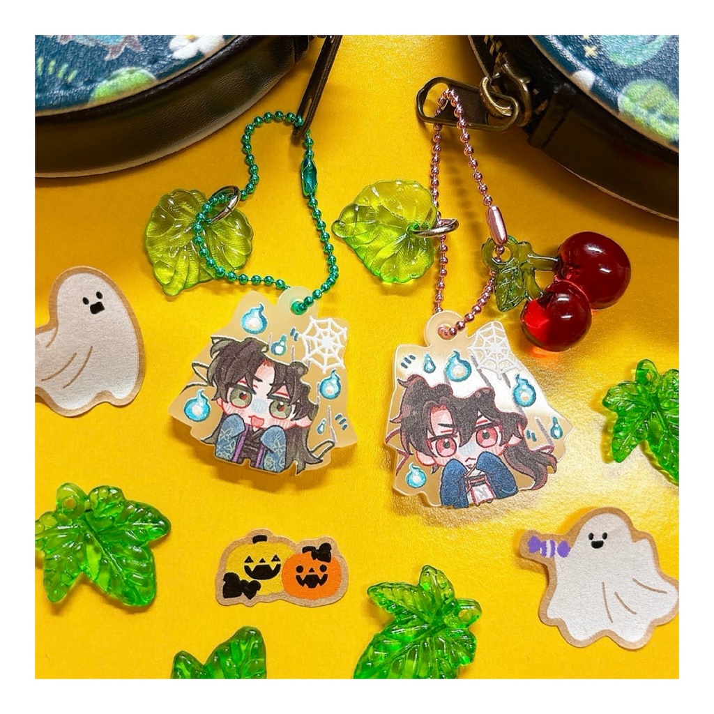 双尊おばけアクキー【蓄光ver】