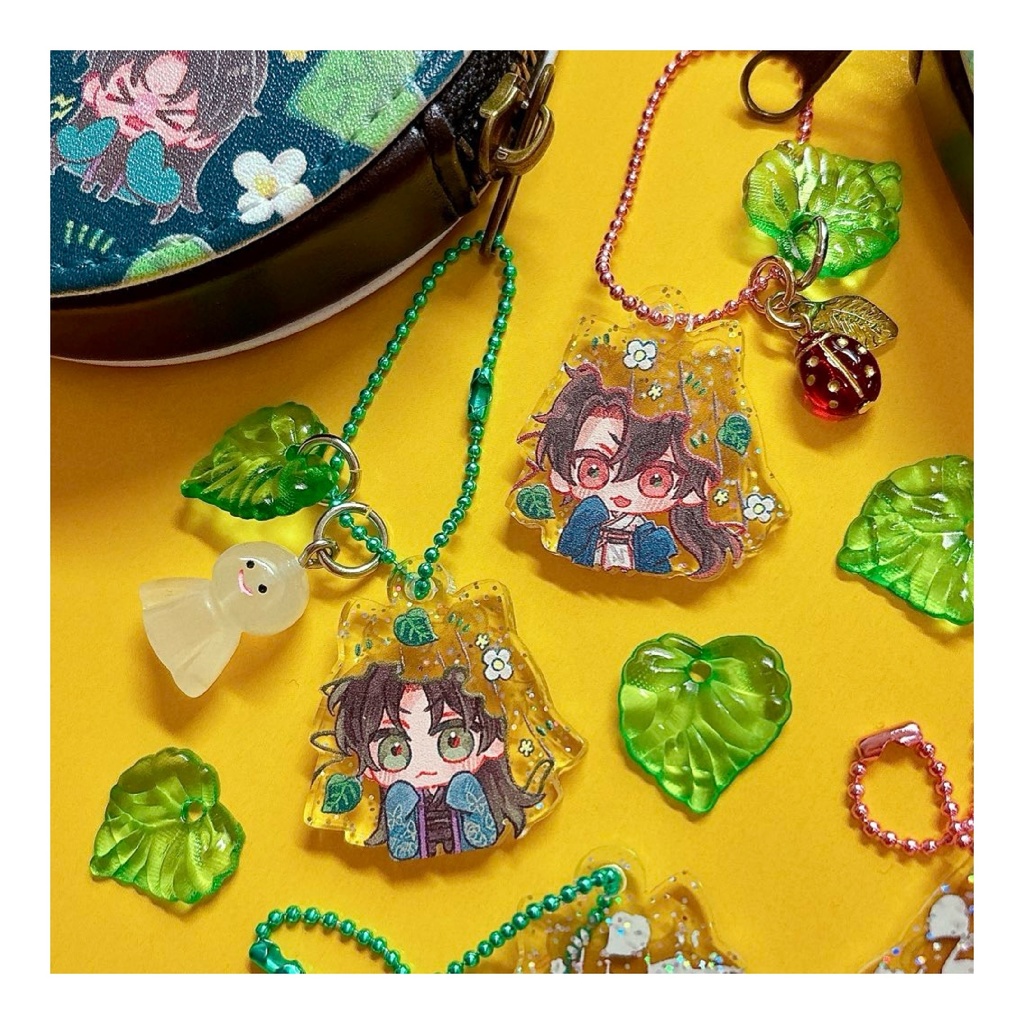 双尊おばけアクキー【透明ラメver】