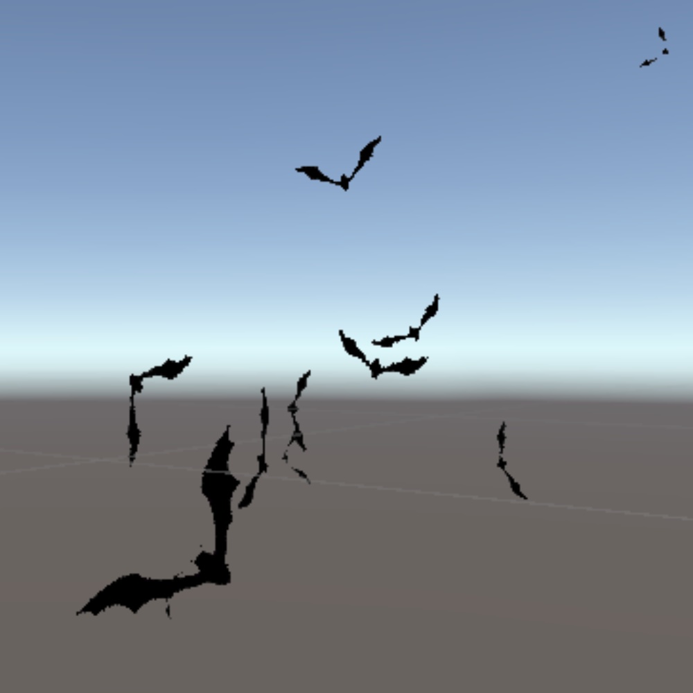 【FREE】コウモリのパーティクル