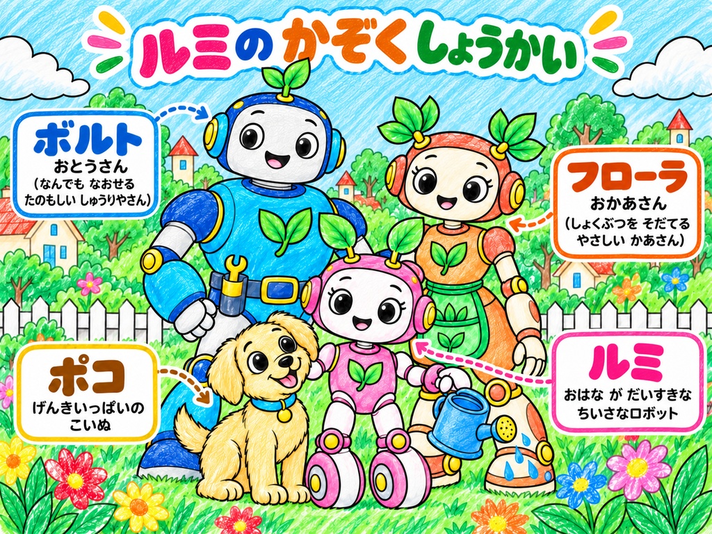 「ルミと小さな芽」ストーリーぬりえ 別絵バージョン 24枚 印刷用PDFデータ 対象年齢:4~8歳