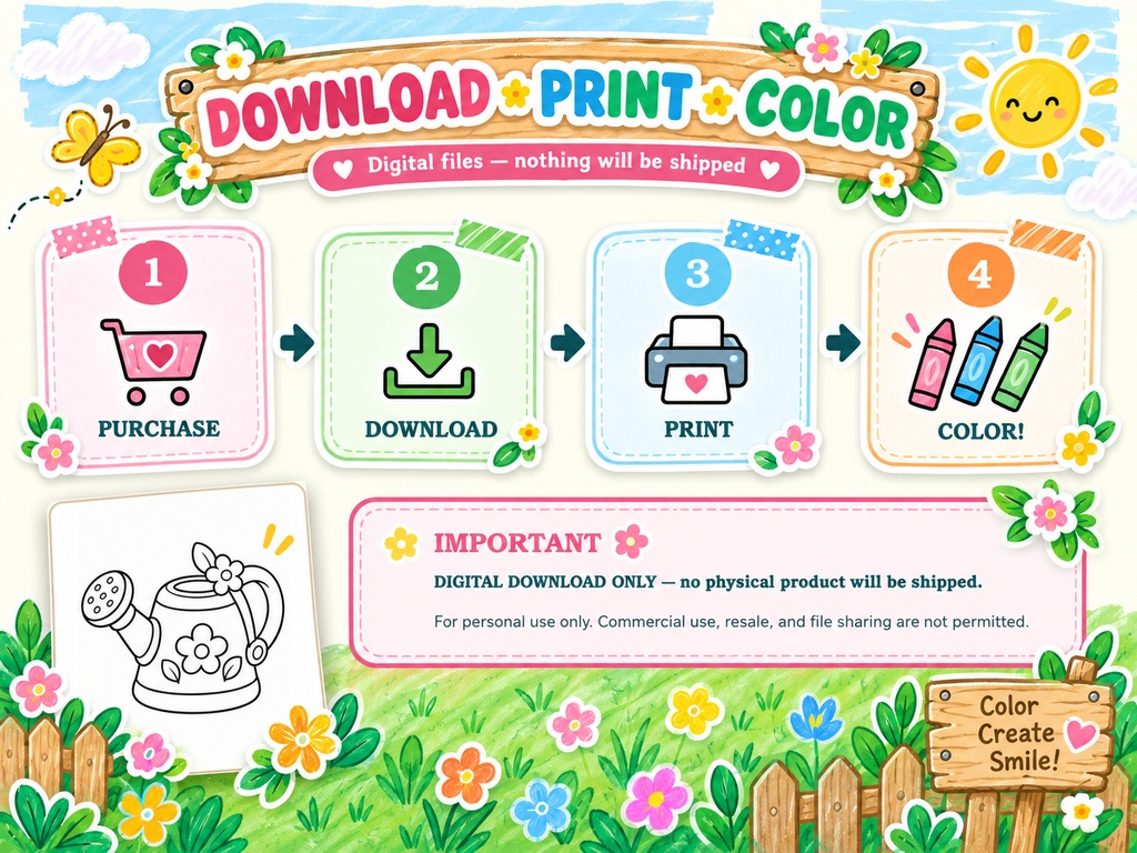 English edition Lumi’s Family – 15 Printable Coloring Pages for Kids – Digital PDF Download