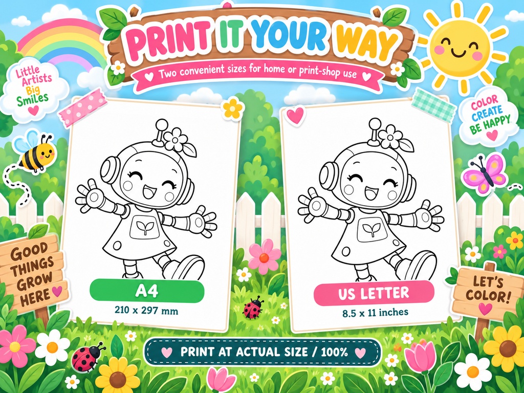 English edition Lumi’s Family – 15 Printable Coloring Pages for Kids – Digital PDF Download