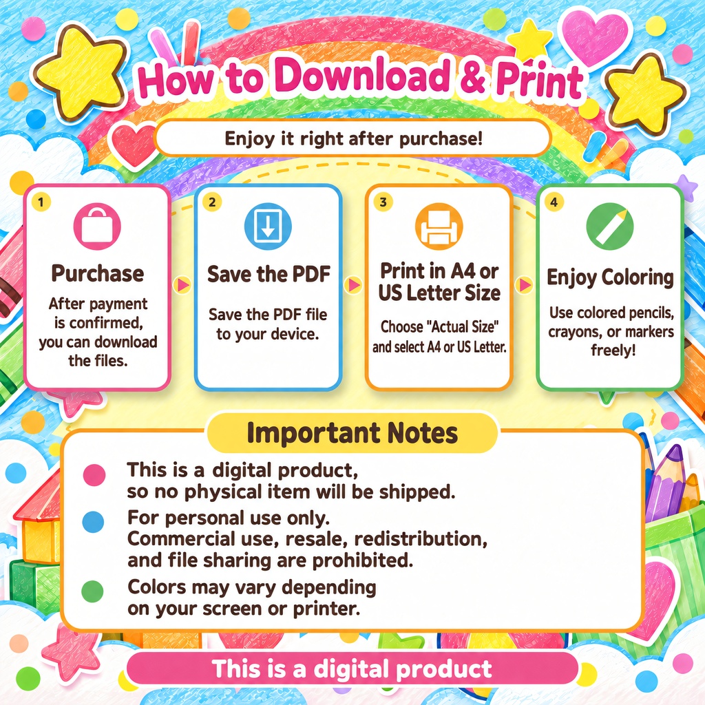 english edition “Lumi and the Little Sprout” Story Coloring Book – 24 Printable Pages, PDF Download, Ages 4–8