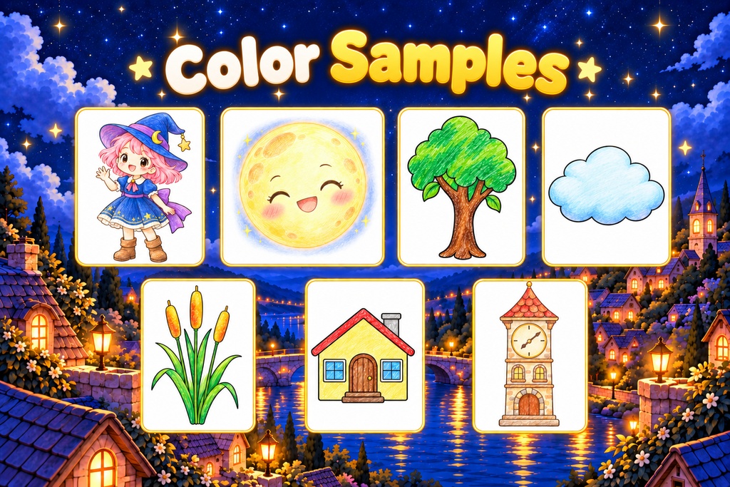 Mina and the Lost Moon | Printable Coloring Set for Kids