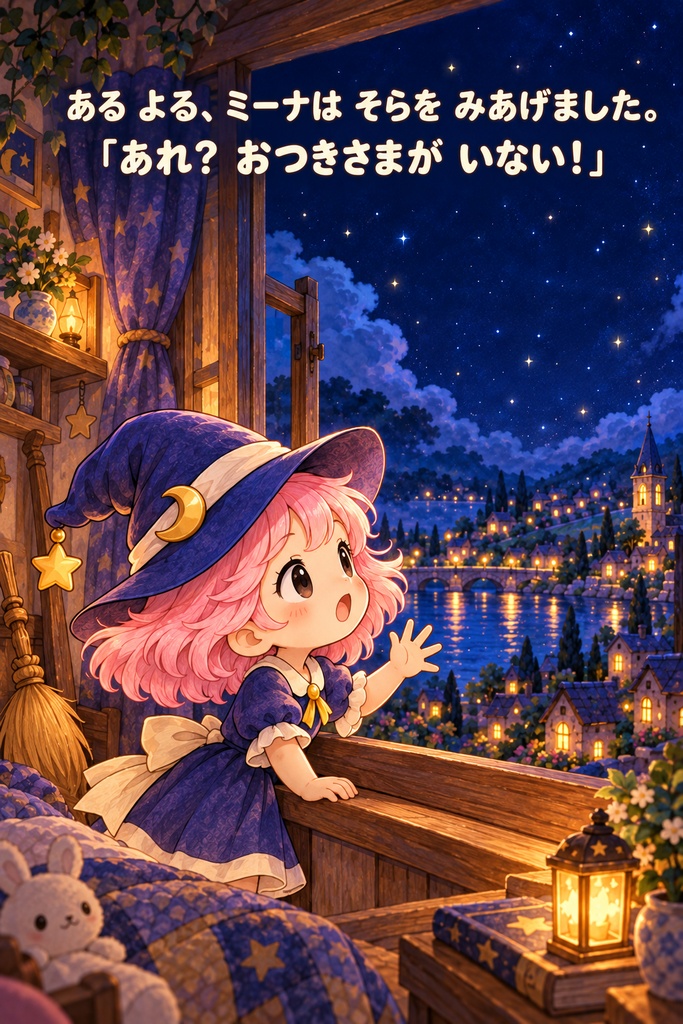 絵本 「ミーナとなくしたおつきさま」 20ページ 無料配布中