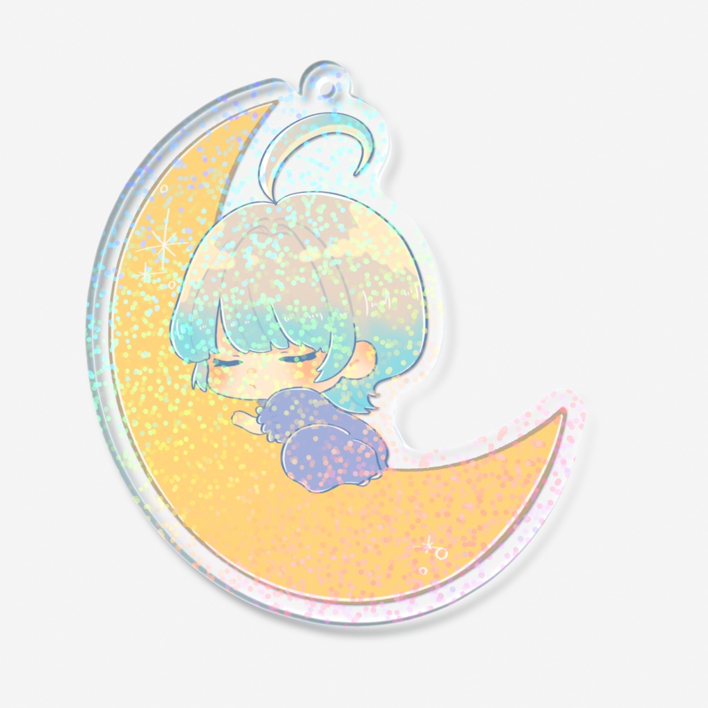 眠るくらげのキーホルダー