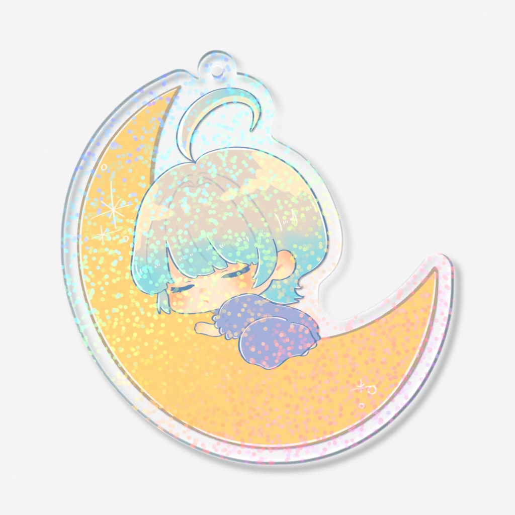 眠るくらげのキーホルダー