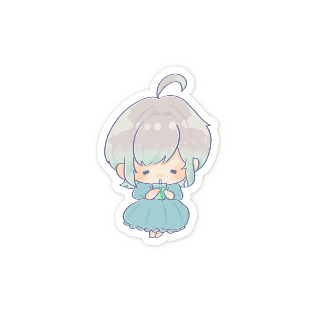 メロンソーダとくらげさんステッカー