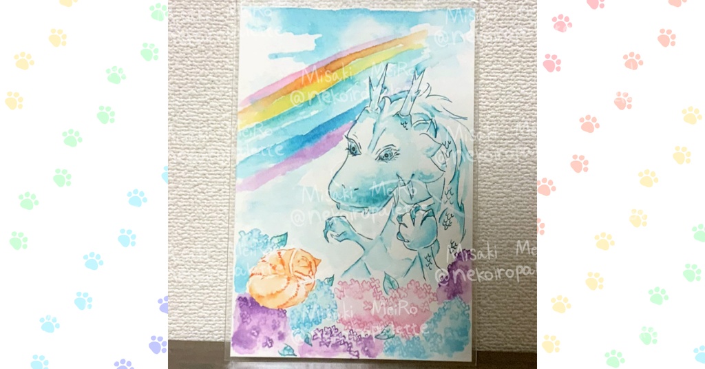 ポストカード原画『晴れ間のひととき』