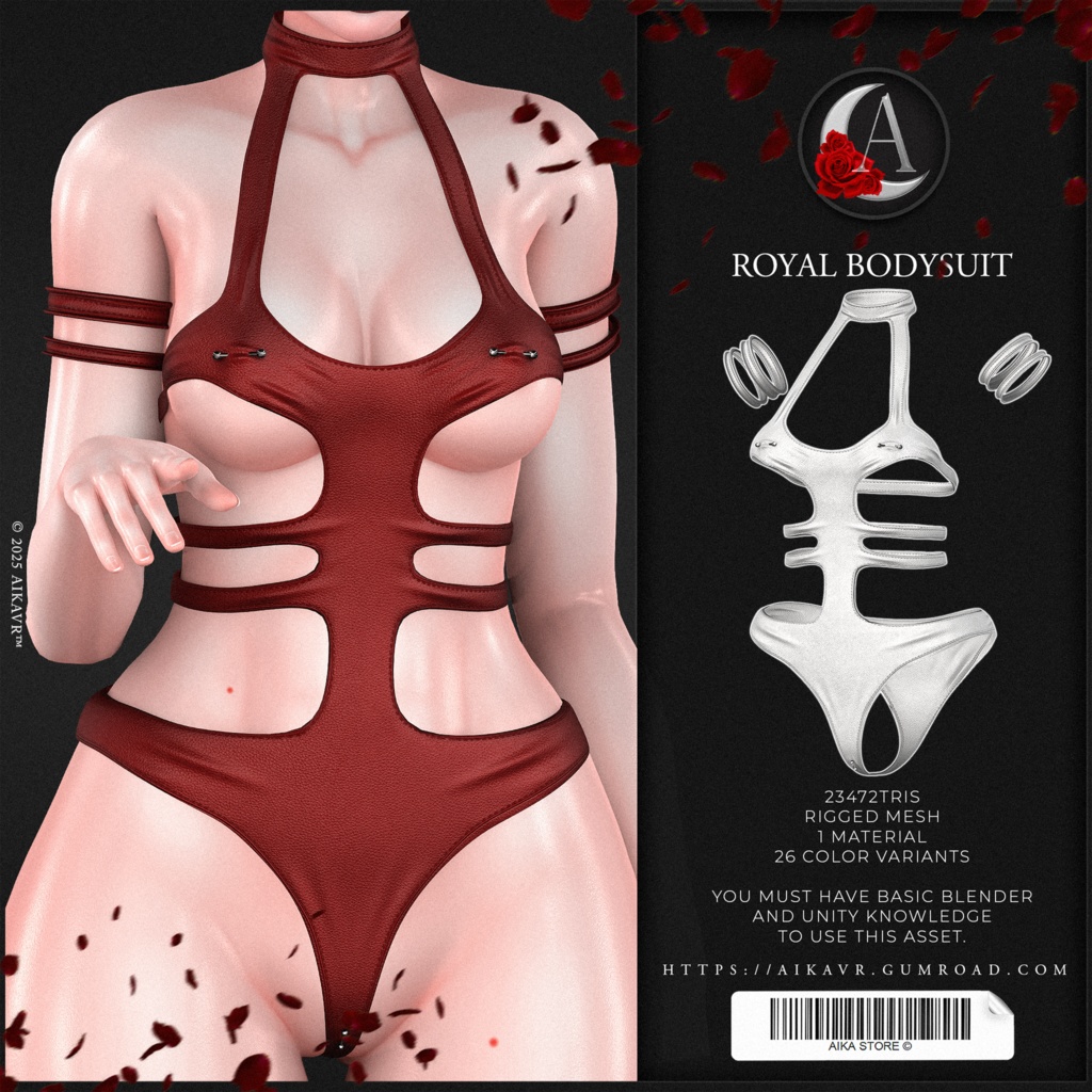 BODYSUIT WITH PIERCINGS