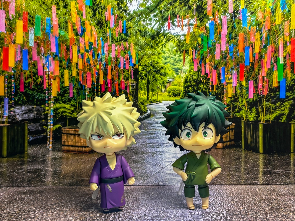 【ぬまぴく】 七夕|ねんどろいど・1/12フィギュア対応 ミニチュア背景(A3背景+A3床)