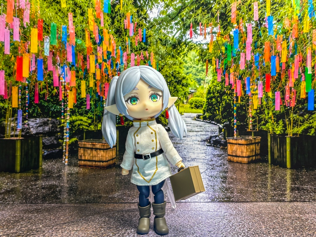 【ぬまぴく】 七夕|ねんどろいど・1/12フィギュア対応 ミニチュア背景(A3背景+A3床)