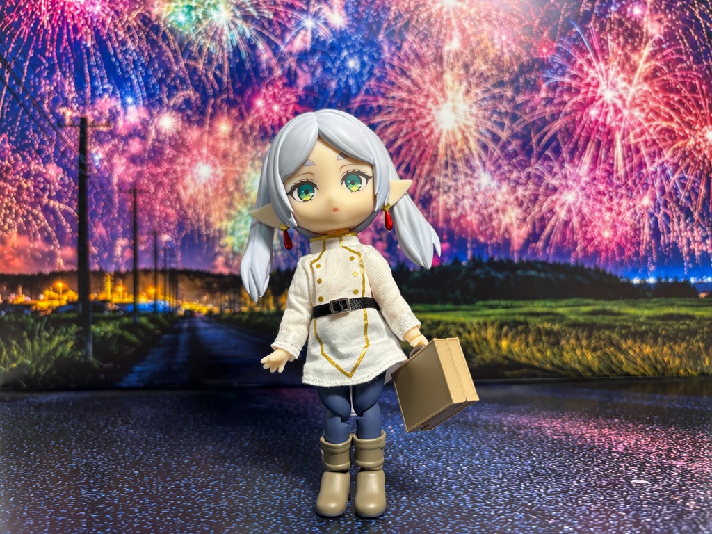 【ぬまぴく】 花火|ねんどろいど・1/12フィギュア対応 ミニチュア背景(A3背景+A3床)