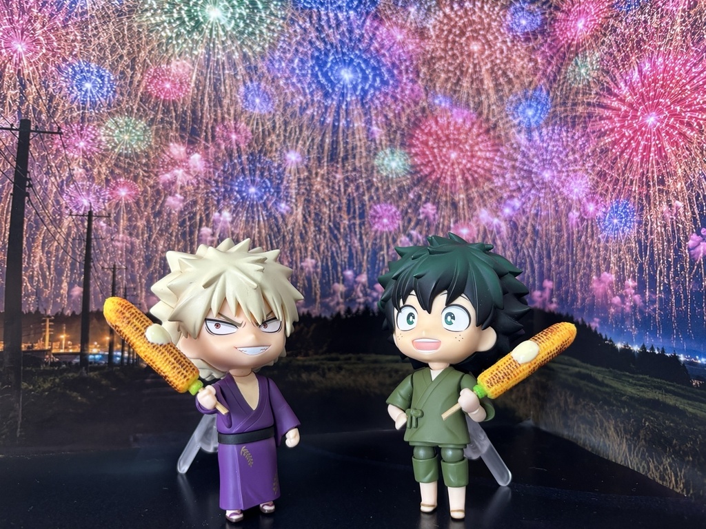 【ぬまぴく】 花火|ねんどろいど・1/12フィギュア対応 ミニチュア背景(A3背景+A4床)