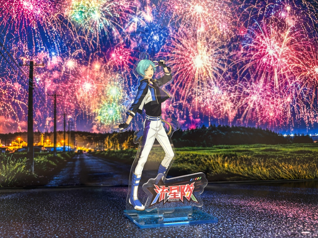 【ぬまぴく】 花火|ねんどろいど・1/12フィギュア対応 ミニチュア背景(A3背景+A3床)