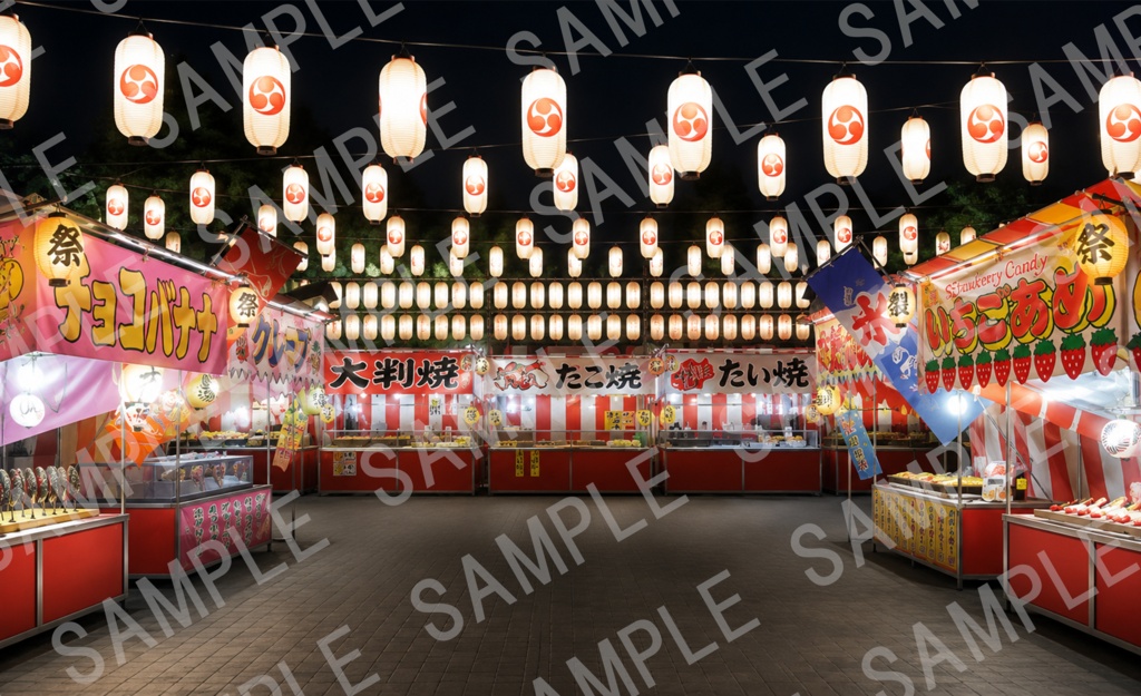 【ぬまぴく】 祭り|ねんどろいど・1/12フィギュア対応 ミニチュア背景(A3背景+A4床)