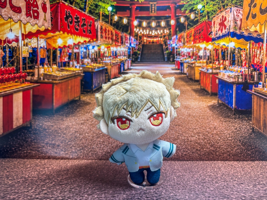 【ぬまぴく】 祭り|ねんどろいど・1/12フィギュア対応 ミニチュア背景(A3背景+A3床)