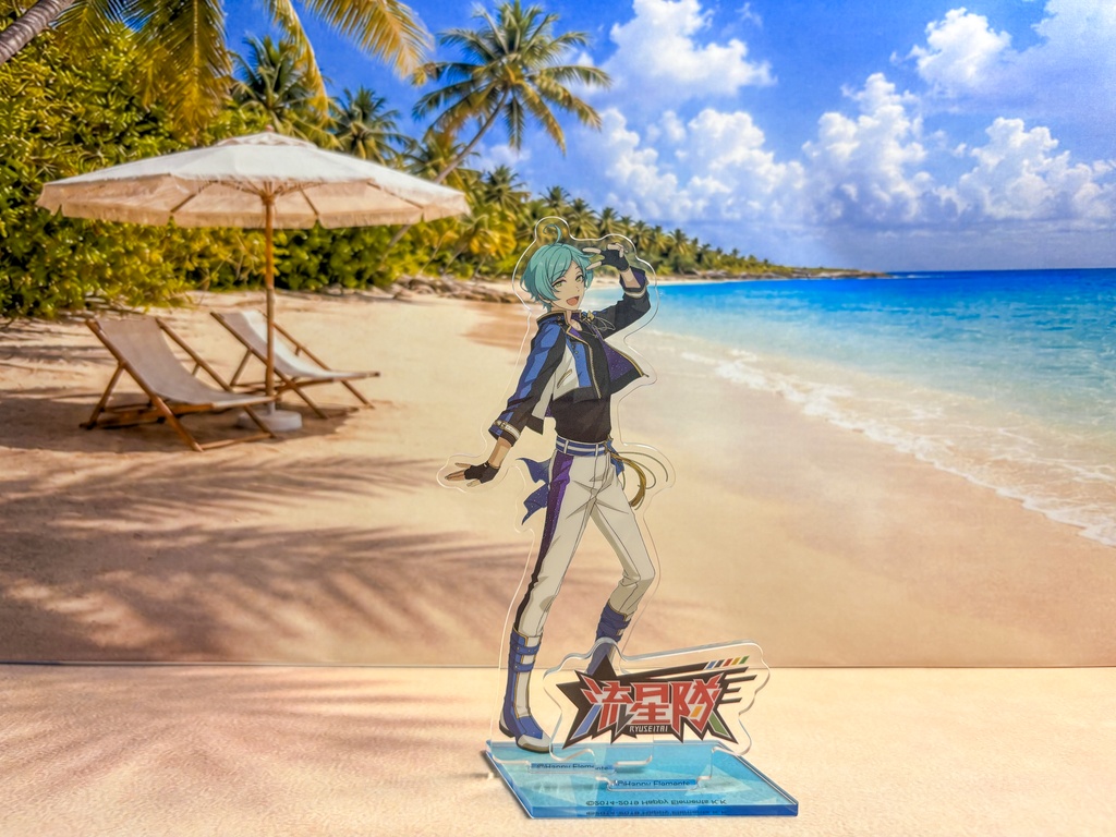 【ぬまぴく】南国ビーチ|ねんどろいど・1/12フィギュア対応 ミニチュア背景(A3背景+A3床)